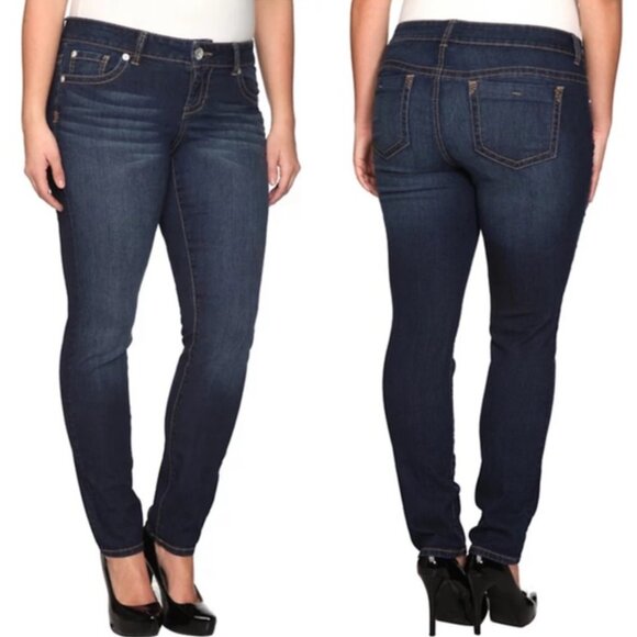TORRID Plus Size Classic Skinny Jeans Vintage Stretch Medium Wash Dark Mid Rise - Picture 1 of 16